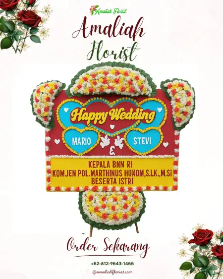 Papan Bunga Pernikahan Mendalan